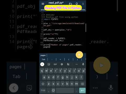 How to read pdf file in python | Python Coding Status #python