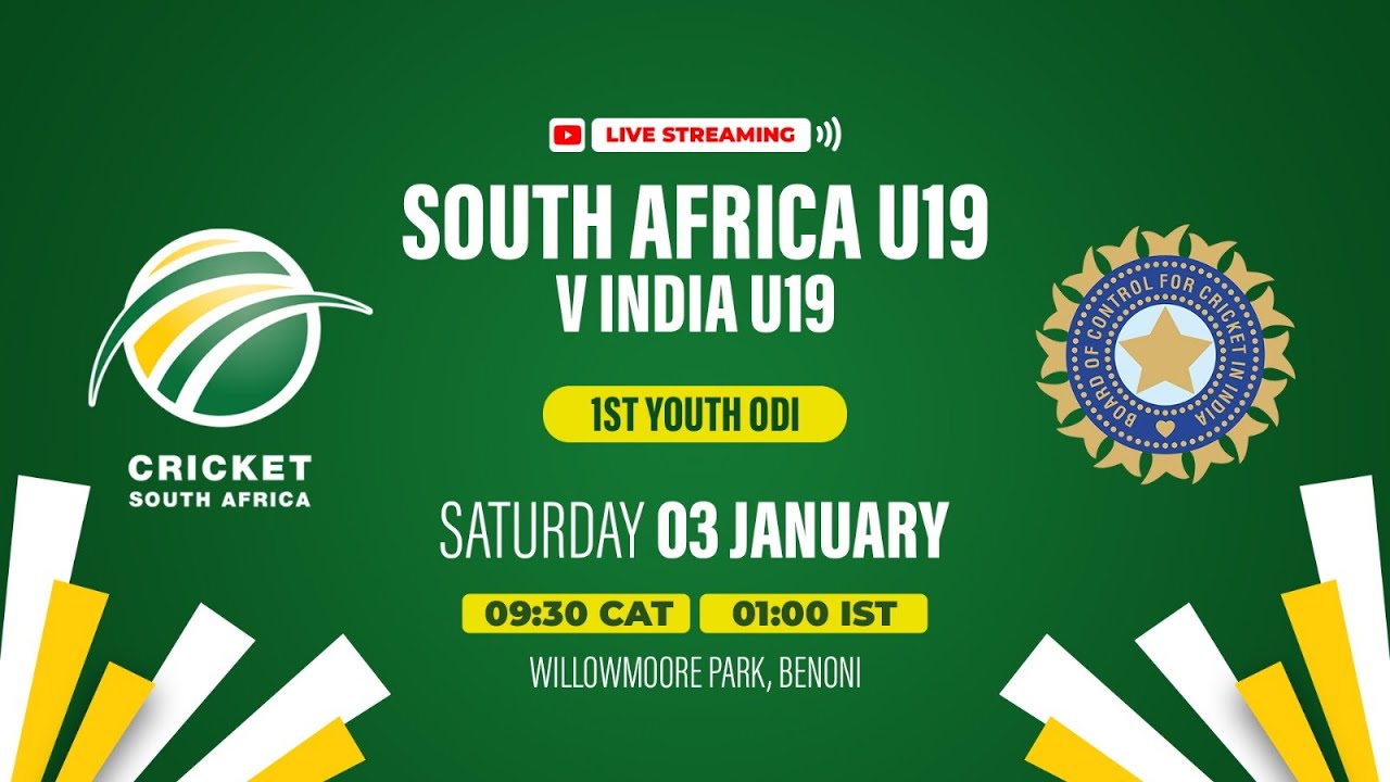 South Africa U19 vs India U19 - 1st ODI Match