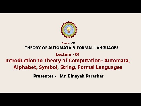 Theory of Automata & Formal Languages | Introduction to Theory of Computation- Automata, Alphabet |