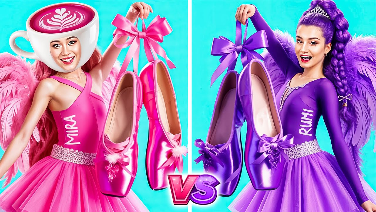 KPop Demon Hunters Makeover Showdown! Ballerina Cappuccina vs. Huntrix Rumi 🎤✨