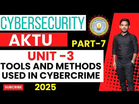 Tools and Methods used in Cybercrime|  Unit-3 | Cybersecurity #aktu
