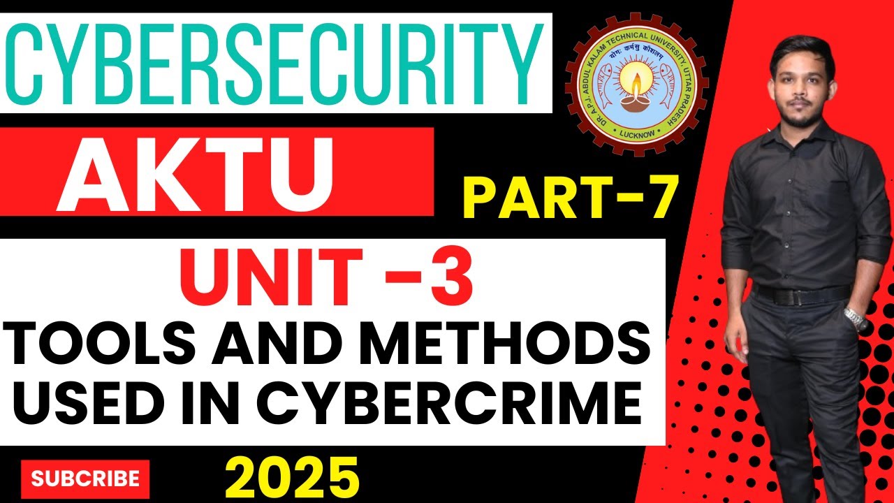 Tools and Methods Used in Cybercrime | Unit 3 | Cybersecurity
