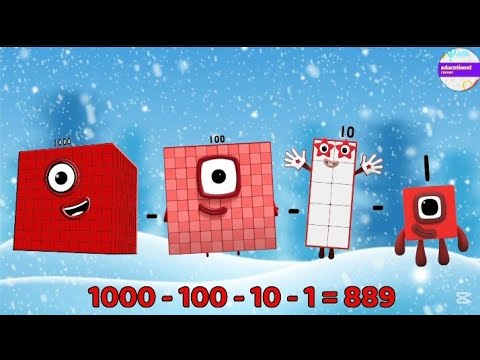 MATHBLOCKS SUBTRACTION OF BIG NUMBERS | FIND THE DIFFERENCE @educationalcorner110
