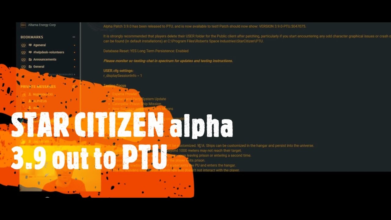 Star Citizen 3.9 is out to PTU Wave 1