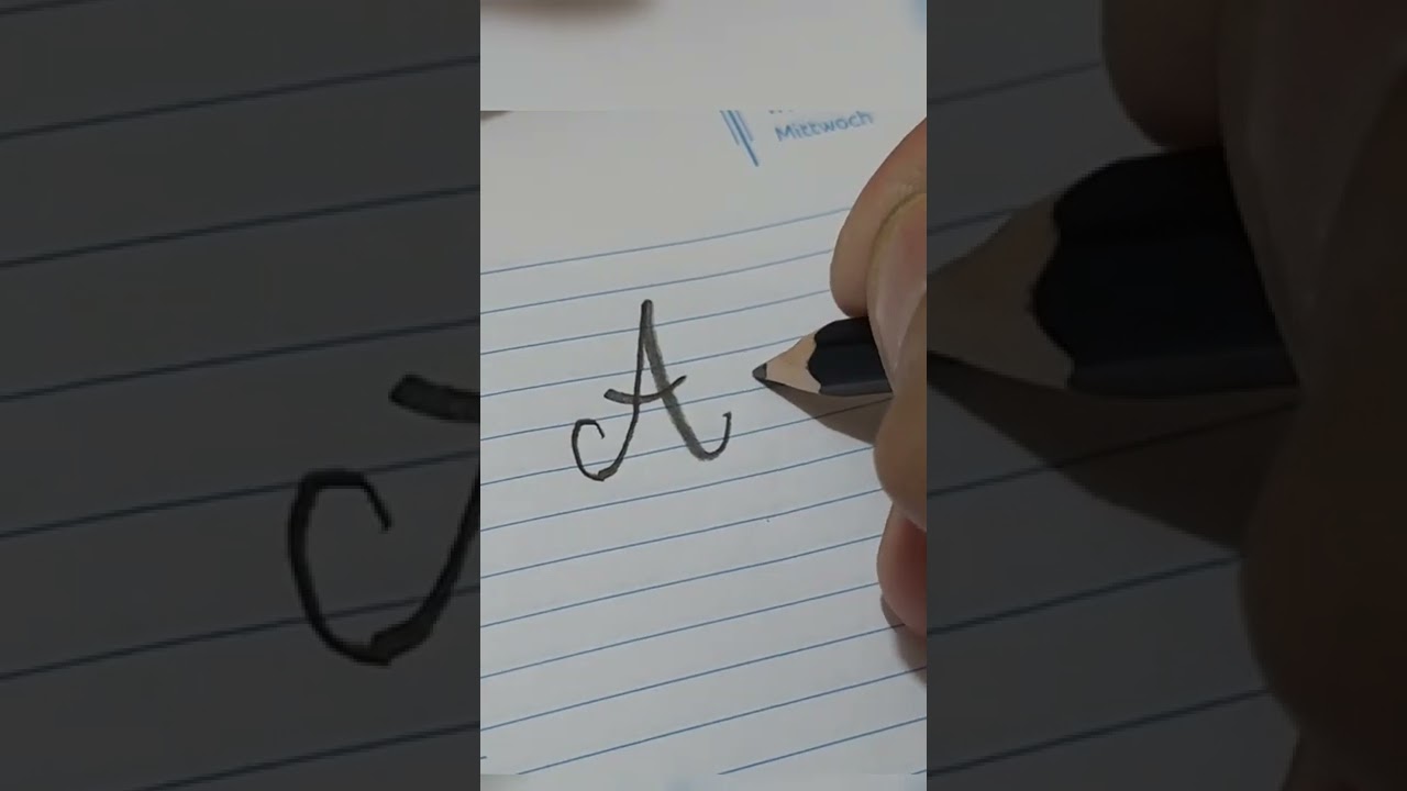 Letra A em Itálico Maiúscula e Minúscula ✍️