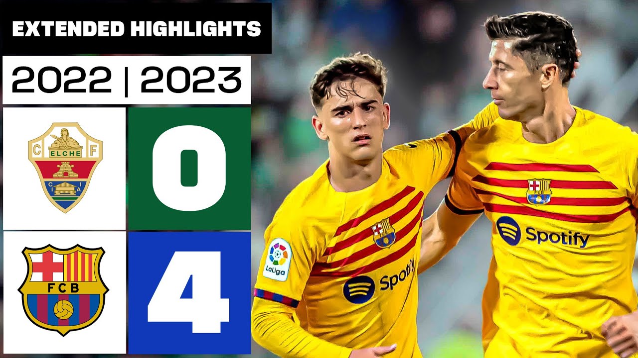 ELCHE CF 0-4 FC BARCELONA 2022/23 | Resumen Ampliado