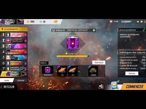 la7ir.69 BOOYAH! free fire en mode ranked 4 TUER 🗡🏹🔫⚔⚰