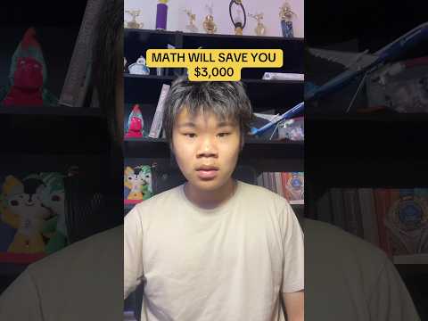 MATH WILL SAVE YOU $3,000 #math #maths #mathgames #mathpuzzle #whowantstobeamillionaire #mathfail
