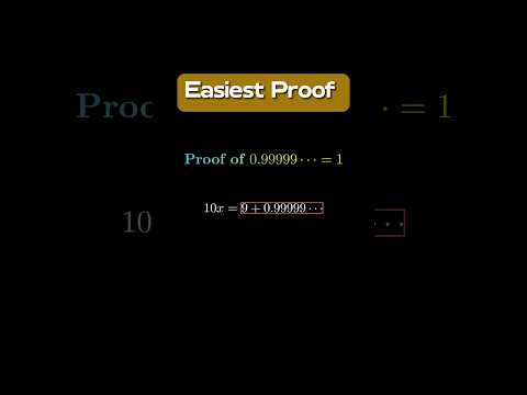 0.99999...=1 proof | easy maths proof#maths