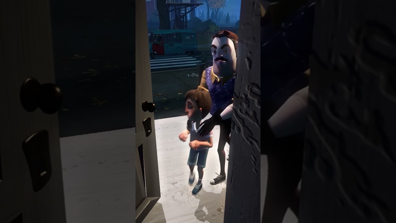 HELLO NEIGHBOR 2 Behind The Scenes😂 #shorts
