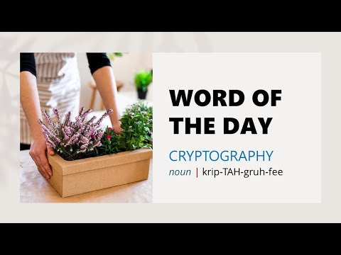 오늘의 영어단어(ENGLISH WORD OF THE DAY)-CRYPTOGRAPHY