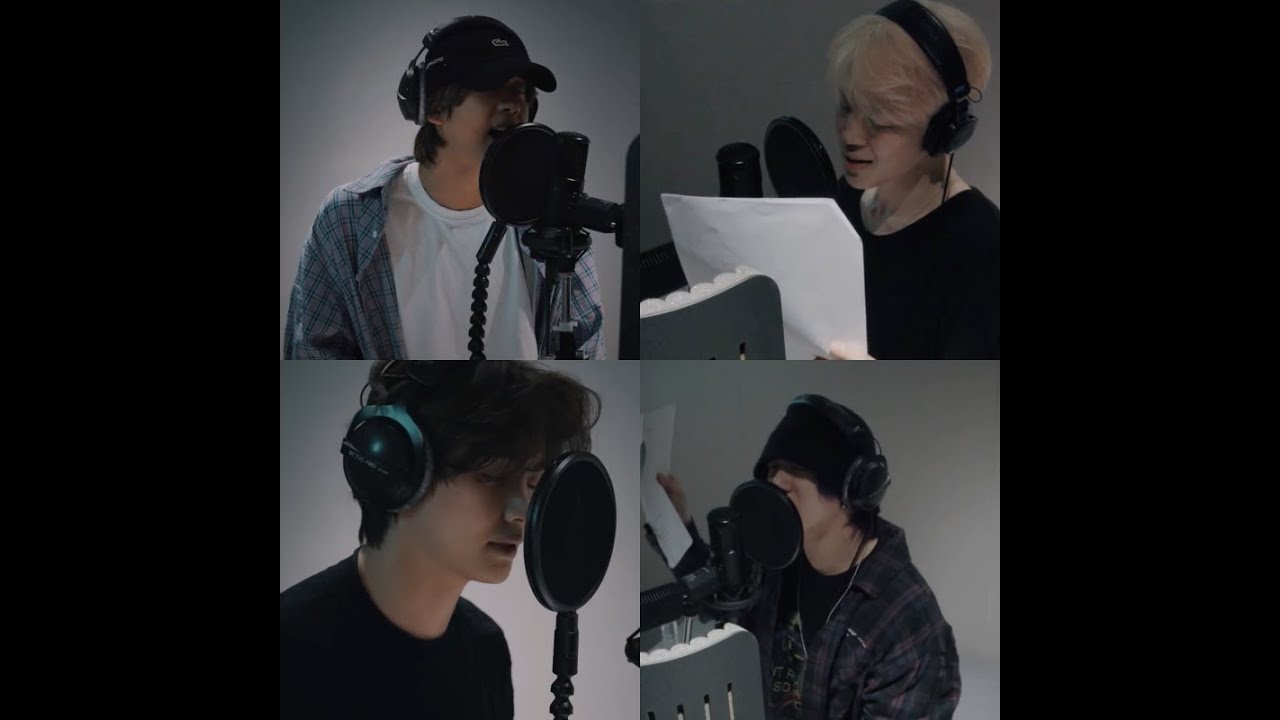 [방탄소년단] 진,지민,뷔,정국 보컬라인 My Universe 녹음실
