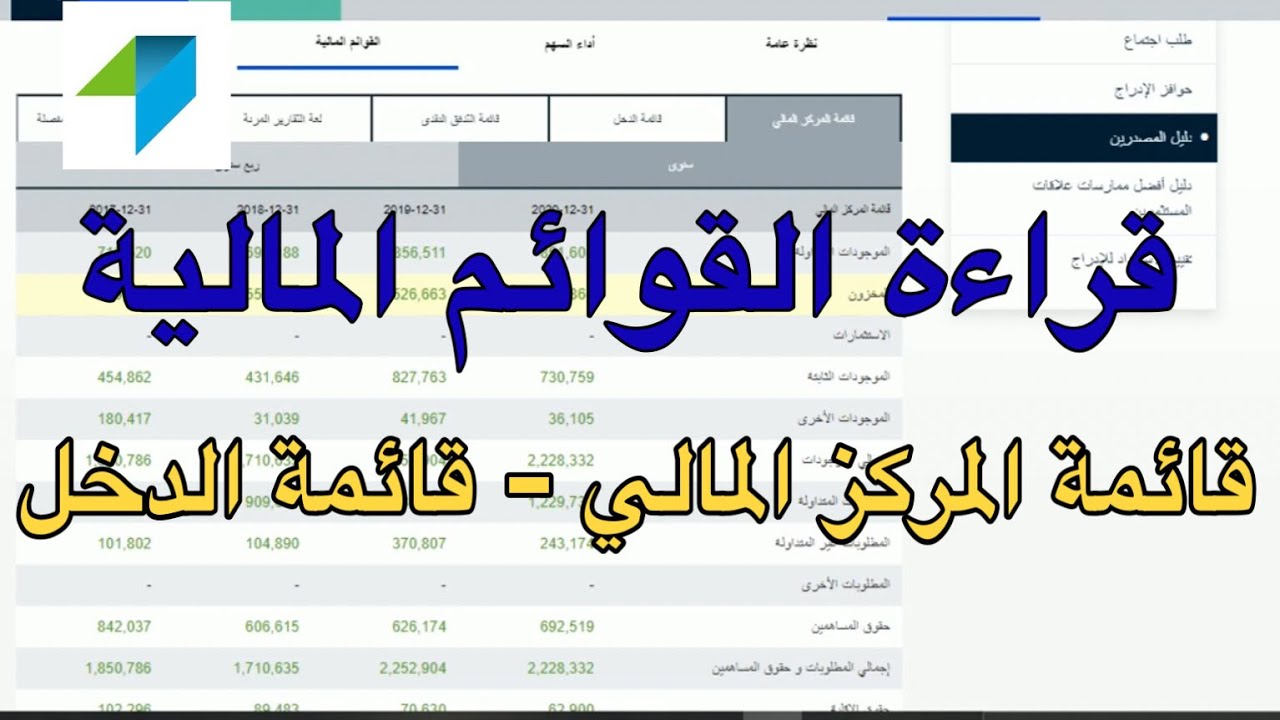 دليل قراءة القوائم المالية في سوق الأسهم 📊