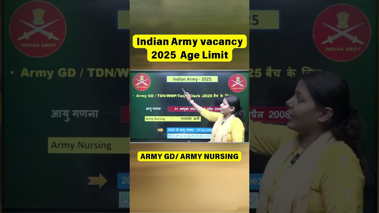 Indian Army 2025 Age Limit for GD & Nursing