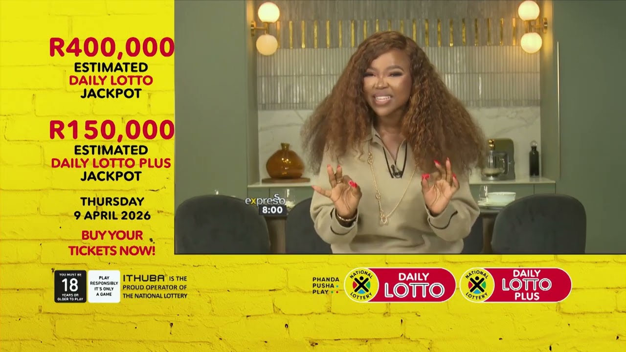 Play DAILY LOTTO R400k & DAILY LOTTO PLUS R150k jackpots by iTHUBA