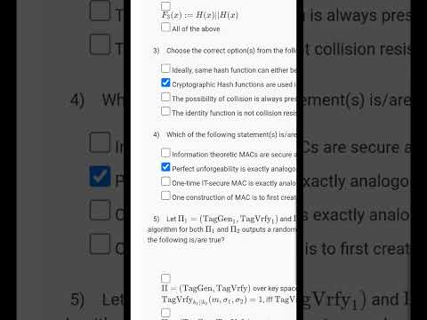 Foundations of Cryptography Week 6 Quiz Answer Solution 2024 | NPTEL | SWAYAM 2024