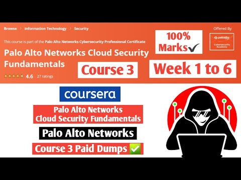 Palo Alto Networks Cloud Security Fundamentals | Palo Alto | Coursera | Course 3 Quiz Answers