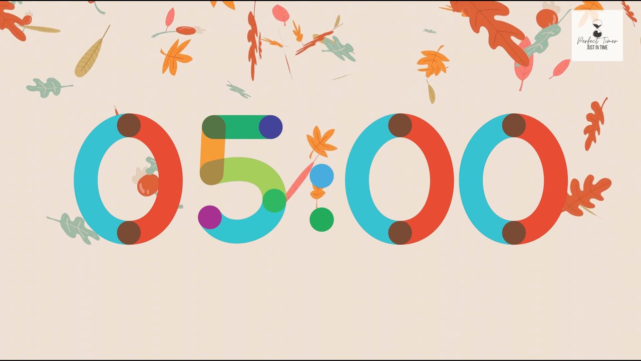 5-Minute Fall Leaves Countdown Timer 🍂