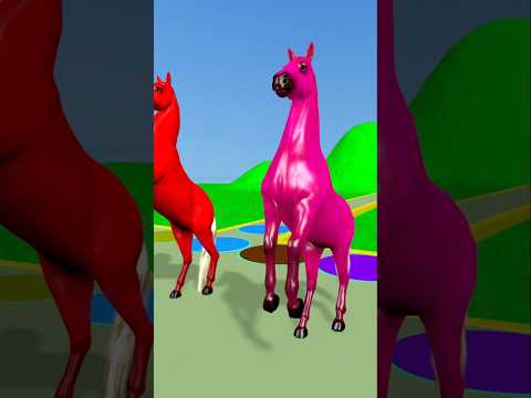 How One Horse Transforms To Five Colorful Horses 🐎