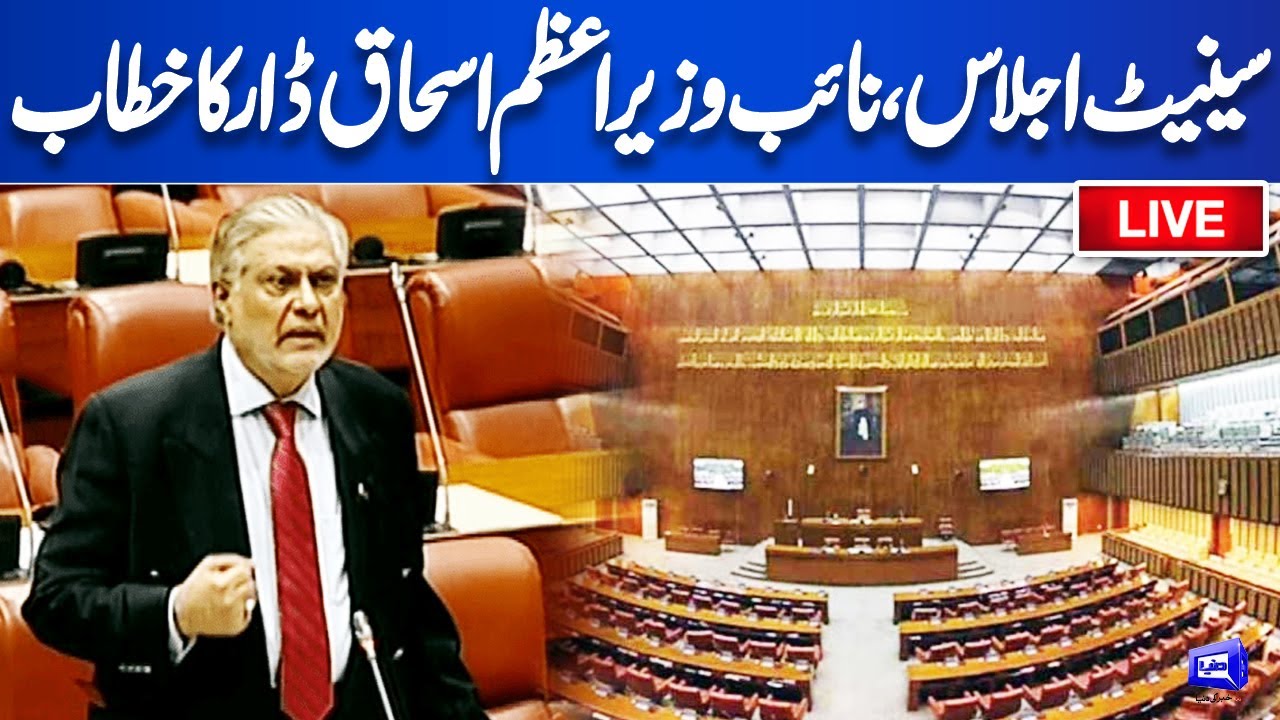 Live Coverage of Senate Session: Vice Prime Minister Ishaq Dar's Key Address