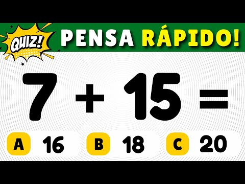 🚨 Quiz de Matemática com Adição #4 [SERÁ QUE VOCÊ CONSEGUE ACERTAR TODAS]
