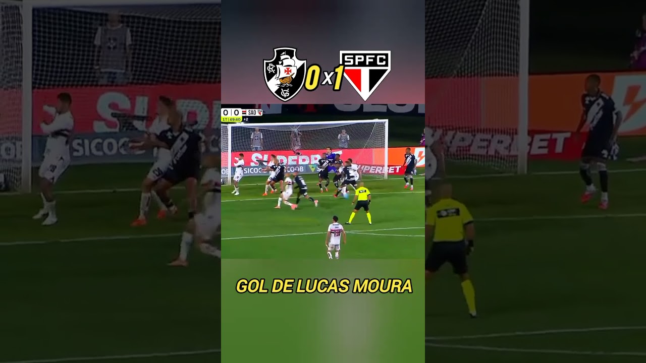 Gol de Lucas Moura garante vitória do São Paulo contra o Vasco hoje ⚽