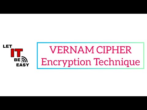 Vernam Cipher method | One time pad | Cryptography technique | @Alfiya12