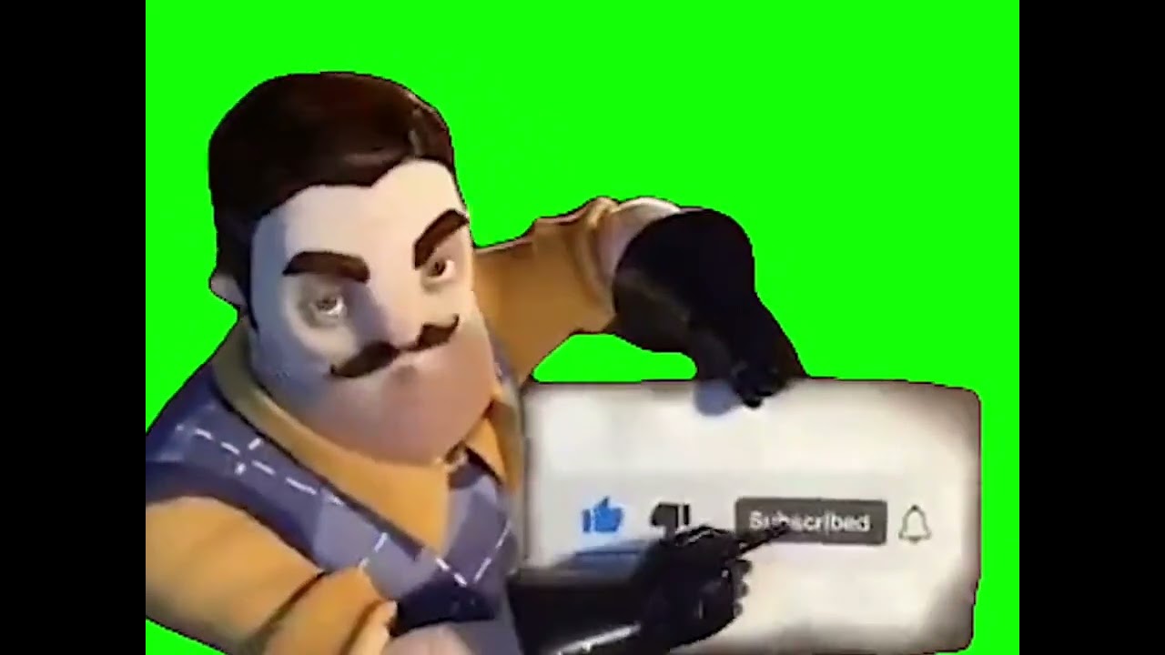 Hello Neighbor Subscribe Green Screen with SFX 🎮