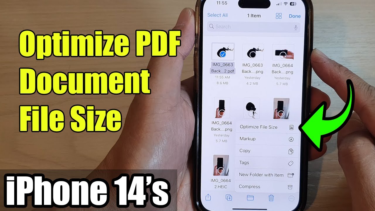 iPhone 14/14 Pro Max: How to Optimize PDF Document File Size
