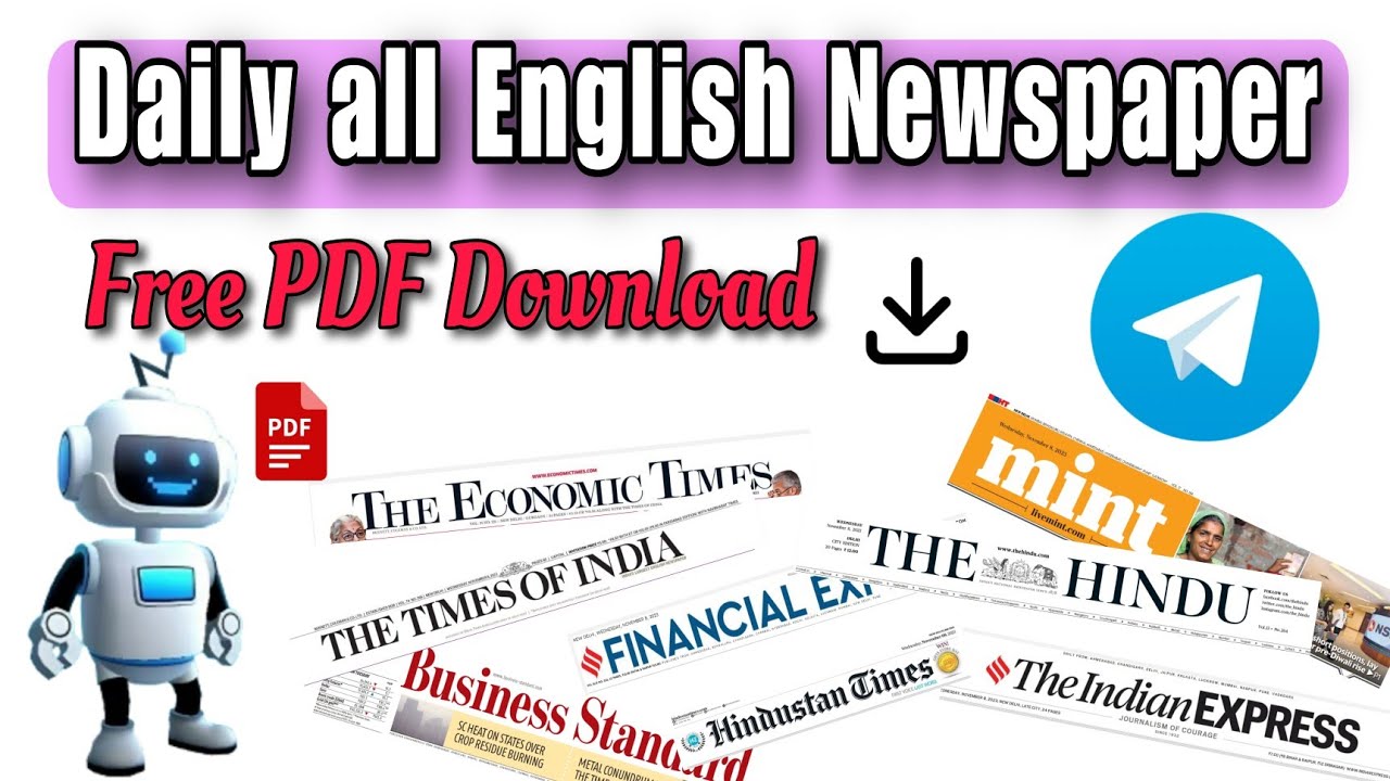 Download Daily English Newspapers & E-Papers Easily π°