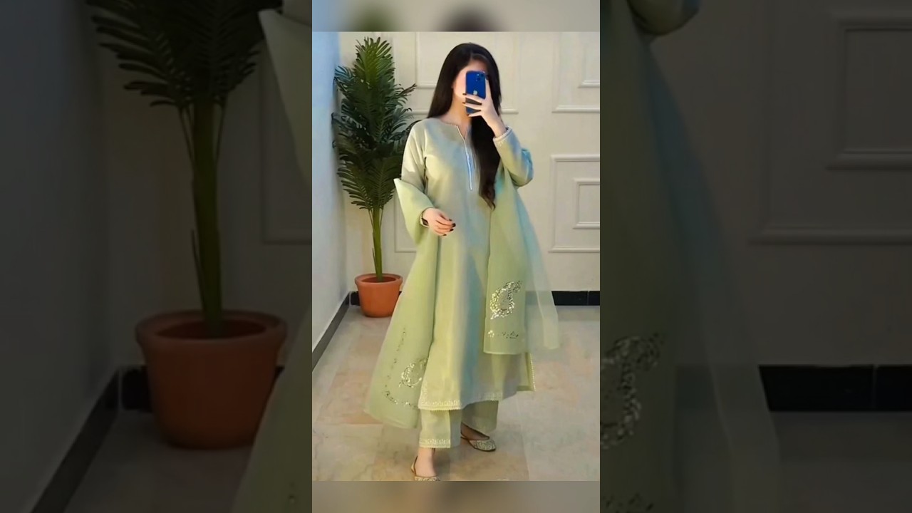 Beautiful organza suit design 💞#fashion #suitfashion #ytshortsindia #suitdesign #shorts #dress