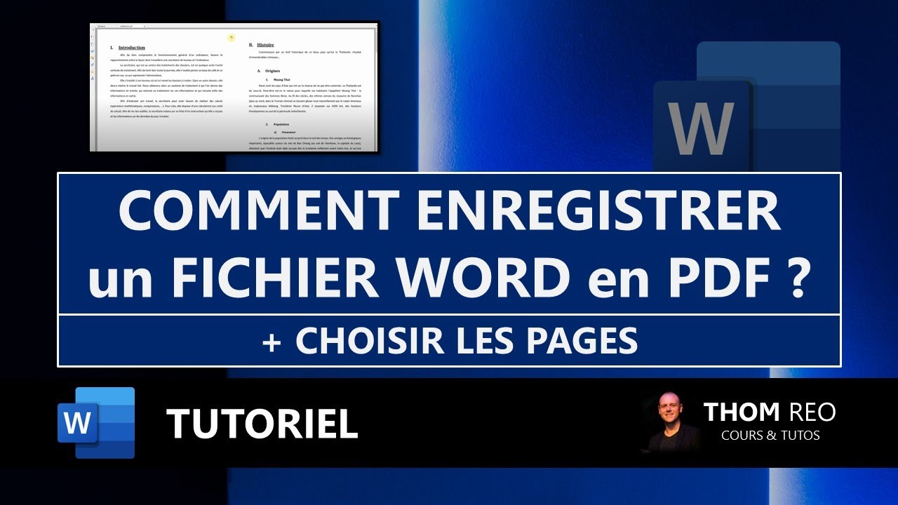 Convertir Word en PDF dans Office 365 📄