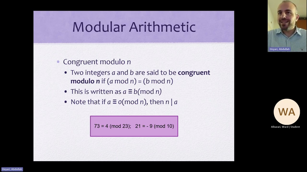 Cryptography (GJU) Lecture 4: Mastering Modular Arithmetic & Foundations ๐