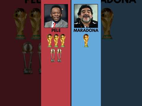 Pele 🇧🇷 vs Maradona 🇦🇷 All Trophies 🏆 #shortsfeed #music #trending