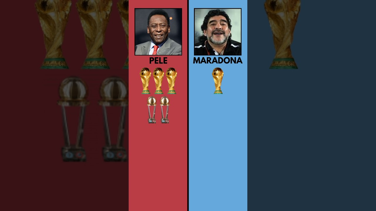 Pelé 🇧🇷 vs Maradona 🇦🇷: Who Won More Trophies? ⚽