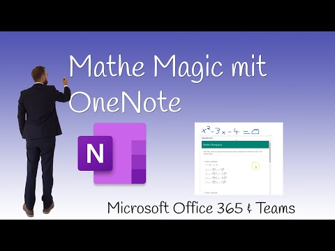 Teams OneNote Kursnotizbuch Mathe Magic. Gleichung automatisch lösen und Quiz daraus erstellen