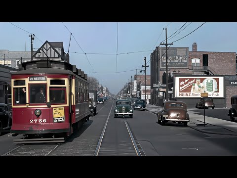 Chicago Late 1930s in color [60fps, Remastered] w/Sound Design