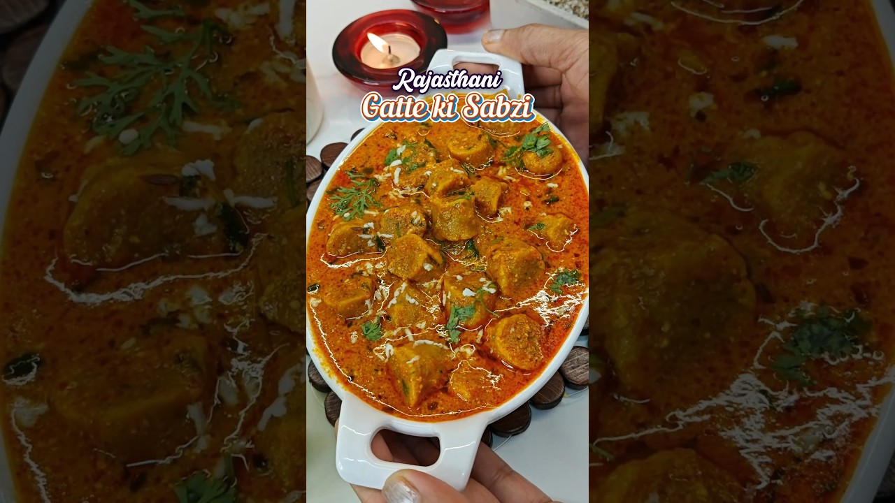 Rajasthani Gatte ki Sabzi - Marwadi Style 🌶️
