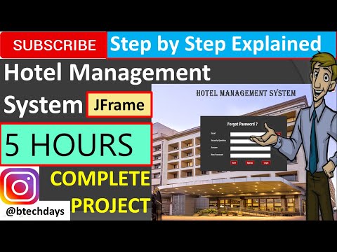 Hotel Management System in java (JFrame, Netbeans, Mysql Database) Complete Project (step by step)