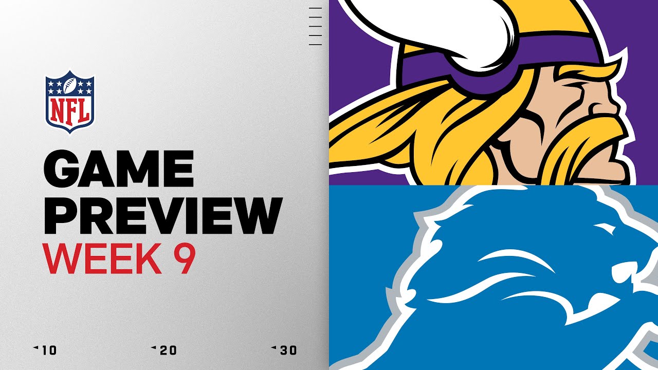 Vikings vs Lions Week 9 Preview 🏈