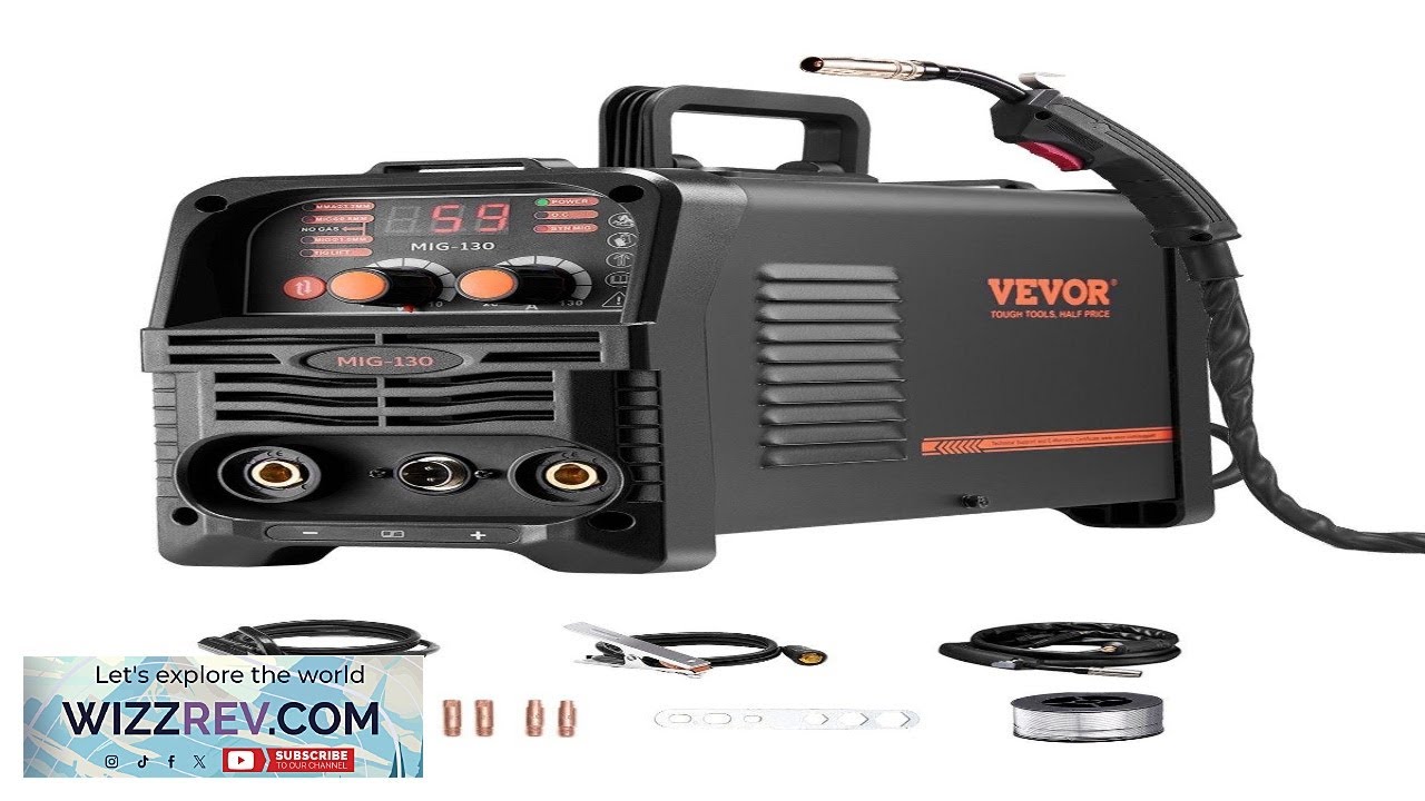 130Amp 3-in-1 MIG Welder: Flux Core, Stick & TIG