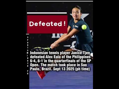 Indonesian tennis player Janice Tjen defeated Alex Eala of the Philippines 6-4, 6-1 #alexeala  #wta