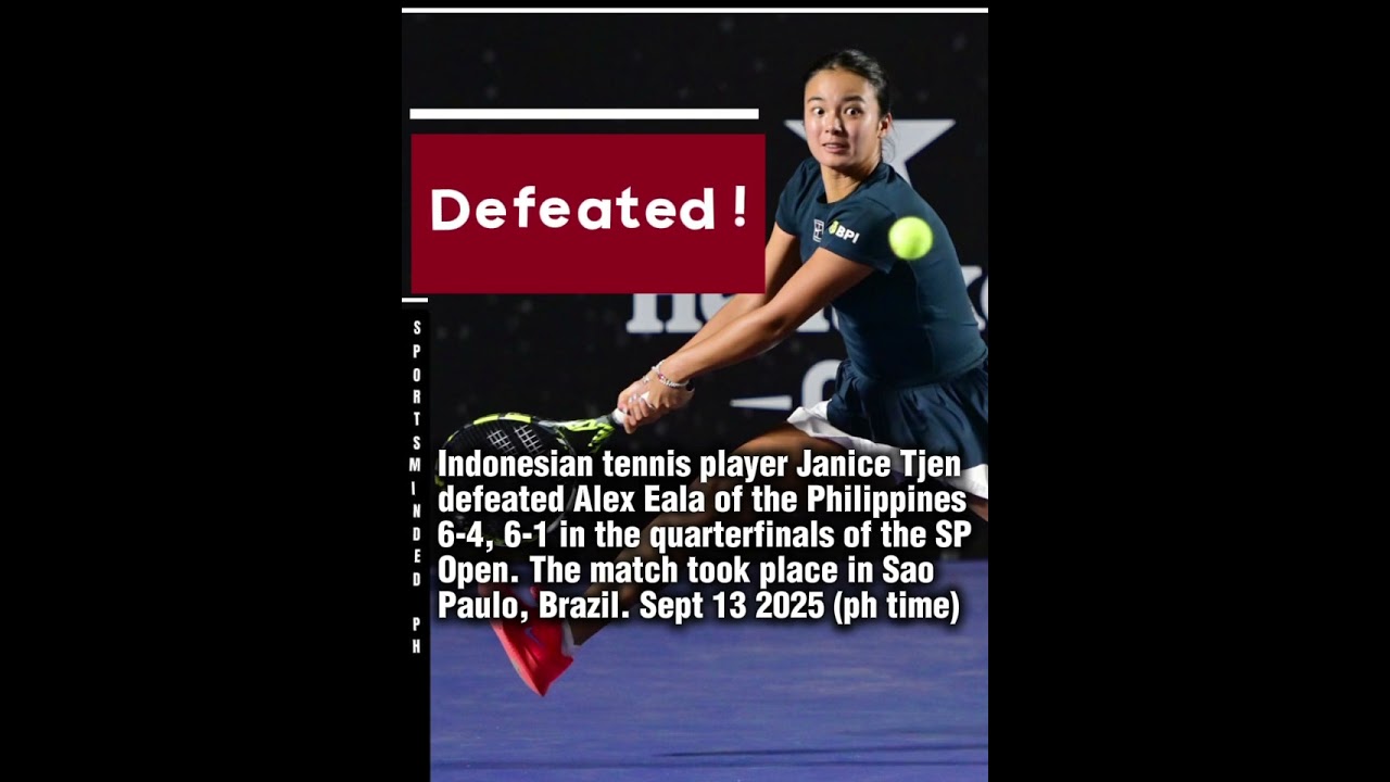 Indonesian Tennis Star Janice Tjen Dominates Alex Eala in Straight Sets 🎾