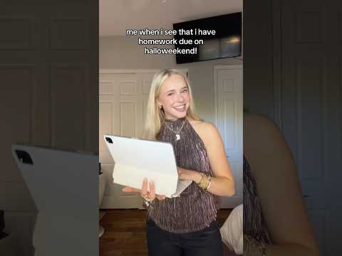 do you have homework due this weekend??🥲 #ellahperry #shorts #feed #relatable #fyp #halloween