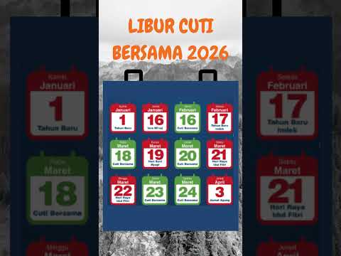 Libur Cuti Tahun 2026 #liburan #cutisekolah #liburnasional