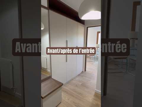 Avant/après de l’entrée 👌🏽#renovation #beforeandafter #interiordesign #realestate #transformation