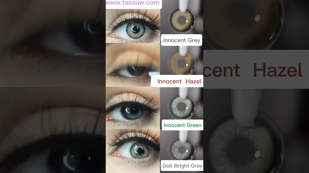Coloured Contact Lenses |Grey,Hazel,  Green on Brown Eyes #eyecare #beauty #greenlenses #contactlens