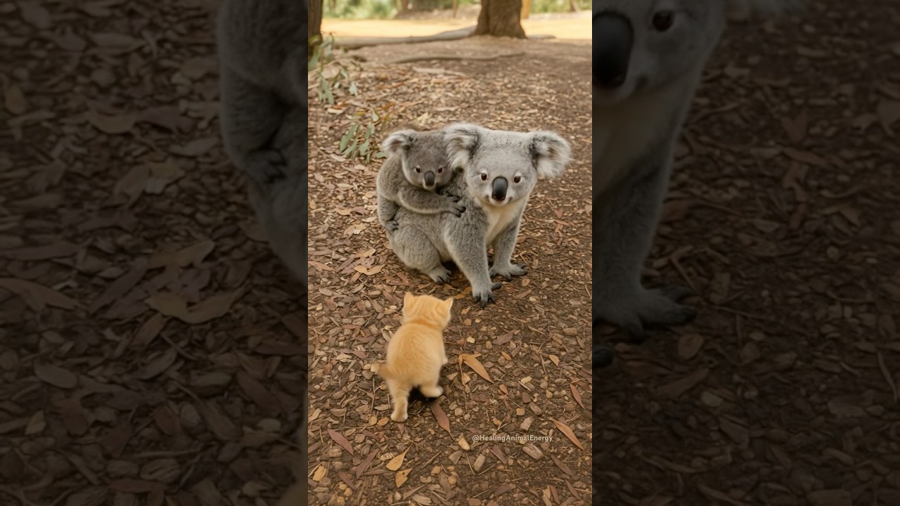 Lost Kitten Finds Comfort in a Koala's Hug 🐾