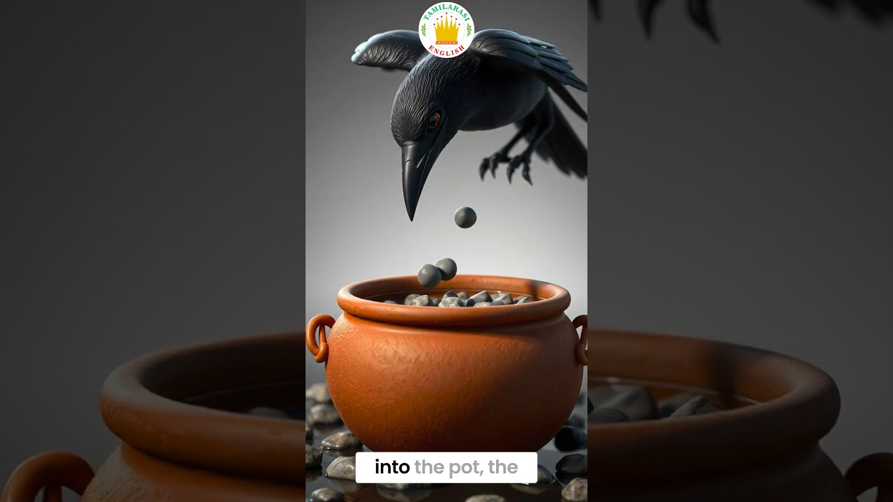 The Thirsty Crow's Clever Trick 🐦