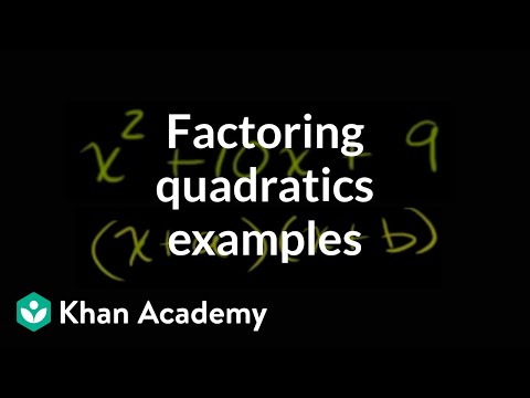 More examples of factoring quadratics with a leading coefficient of 1 | Algebra II | Khan Academy